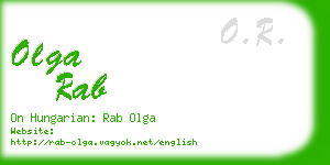 olga rab business card